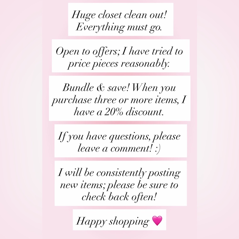 Closet Clear Out 🩷🎀